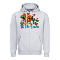 Heather Grey T- Rex Tis The Season Zipper Hoodie - RanaPortraitStore