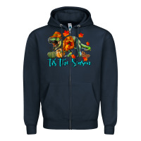 Navy T- Rex Tis The Season Zipper Hoodie - RanaPortraitStore