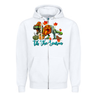 White T- Rex Tis The Season Zipper Hoodie - RanaPortraitStore