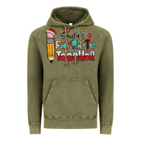 Vintage Olive Santa Favorite Teacher Vintage Hoodie - CowhideDigitalArt