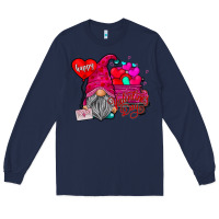 Navy happy valentine's day Long Sleeve Tee - CowhideDigitalArt
