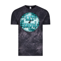 Cloud Black let it snow Vintage Tee - FaDigitalArtStudio