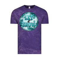 Cloud Purple let it snow Vintage Tee - FaDigitalArtStudio