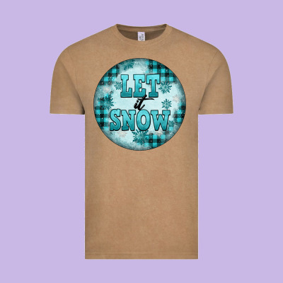 Let It Snow Vintage Tee Designed By Fadigitalartstudio