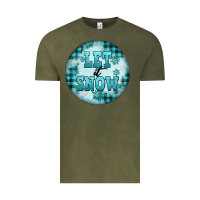 Vintage Olive let it snow Vintage Tee - FaDigitalArtStudio