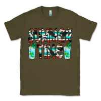 Army Green Summer Time Cowhide Serape Classic Tee - CowCowDesign