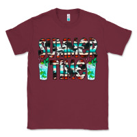 Burgundy Summer Time Cowhide Serape Classic Tee - CowCowDesign