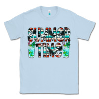 Dusty Blue Summer Time Cowhide Serape Classic Tee - CowCowDesign