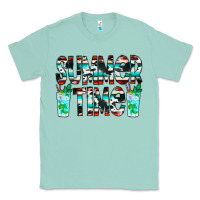 Seafoam Summer Time Cowhide Serape Classic Tee - CowCowDesign