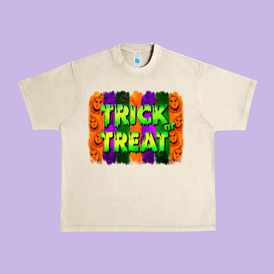 Trick Or Treat Brushstroke Urban Heavy Tee Designed By Jasminsmagicworld