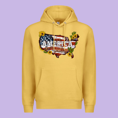 Usa Map Premium Hoodie Designed By Artiststas