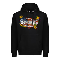 Black usa map Premium Hoodie - Artiststas
