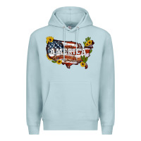 Blue Mist usa map Premium Hoodie - Artiststas