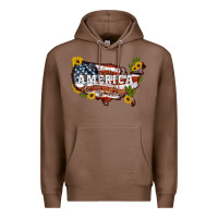 Chestnut usa map Premium Hoodie - Artiststas