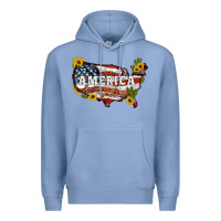 Colony Blue usa map Premium Hoodie - Artiststas