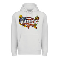 Dove Grey usa map Premium Hoodie - Artiststas