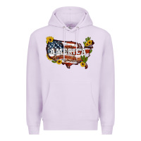 Lilac usa map Premium Hoodie - Artiststas
