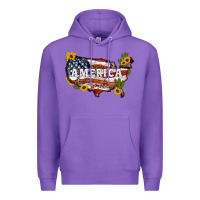Purple usa map Premium Hoodie - Artiststas