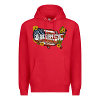 Red usa map Premium Hoodie - Artiststas