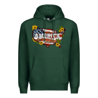 Sports Green usa map Premium Hoodie - Artiststas