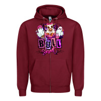 Burgundy Bull sheet Halloween ghost Heifer Zipper Hoodie - RanaPortraitStore