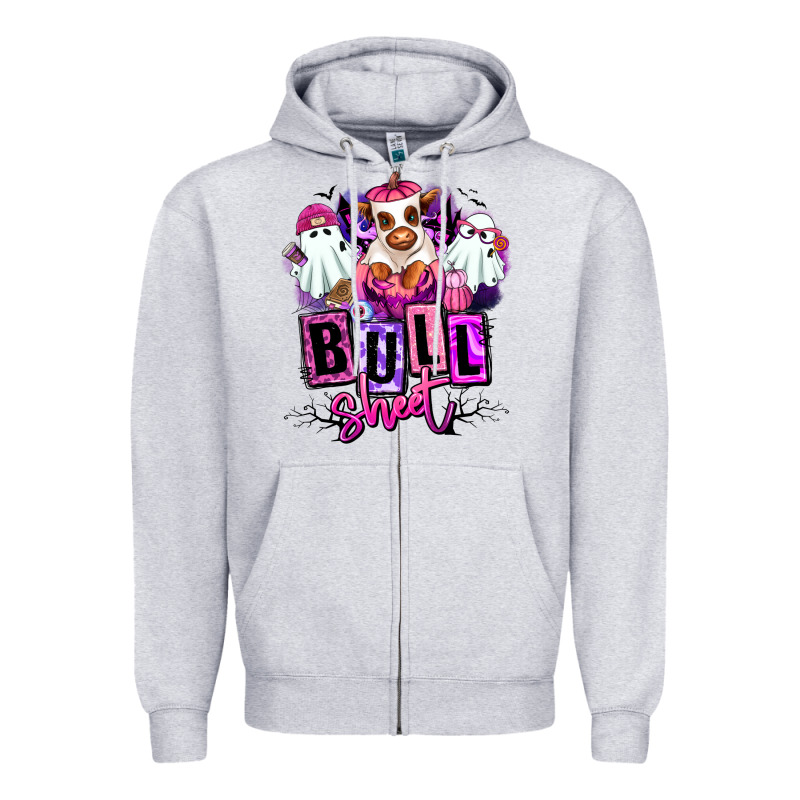 Bull Sheet Halloween Ghost Heifer Zipper Hoodie by RanaPortraitStore | Teevron