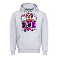 Heather Grey Bull sheet Halloween ghost Heifer Zipper Hoodie - RanaPortraitStore