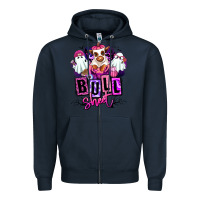 Navy Bull sheet Halloween ghost Heifer Zipper Hoodie - RanaPortraitStore