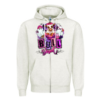 Oatmeal Heather Bull sheet Halloween ghost Heifer Zipper Hoodie - RanaPortraitStore