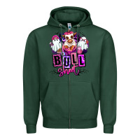 Sports Green Bull sheet Halloween ghost Heifer Zipper Hoodie - RanaPortraitStore