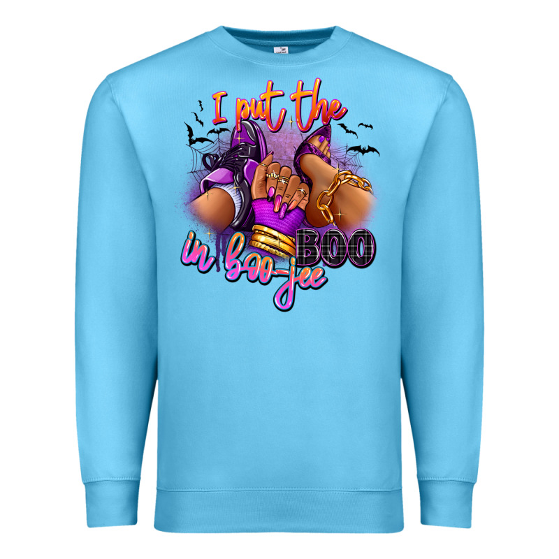 I Put The Boo In Boo-jee Sneaker And Heel Premium Sweatshirt by RanaPortraitStore | Teevron