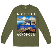 Greece Acropolis Famous Sights Gallery Traveler Souvenir T Shirt Long Sleeve Tee | Teevron