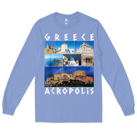 Colony Blue greece acropolis famous sights gallery traveler souvenir t shirt Long Sleeve Tee - baoMotion