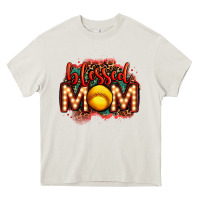 Cream blessed softball mom lightbulb letters Heavy Core Tee - OliviaCreatesArt