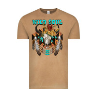 Vintage Camel Wild Soul Bull Skull Vintage Tee - FaDigitalArtStudio