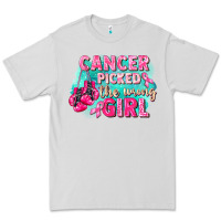Dove Grey Cancer picked the wrong girl Breast Cancer Premium Tee - FaDigitalArtStudio
