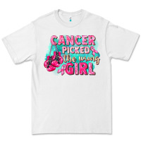White Cancer picked the wrong girl Breast Cancer Premium Tee - FaDigitalArtStudio