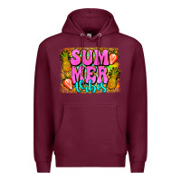 Burgundy summer vibes leopard background Premium Hoodie - Jasminsmagicworld