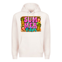 Pale Pink summer vibes leopard background Premium Hoodie - Jasminsmagicworld