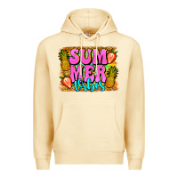 Pina Colada summer vibes leopard background Premium Hoodie - Jasminsmagicworld