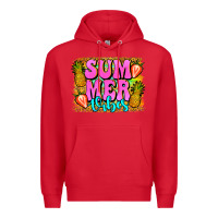 Red summer vibes leopard background Premium Hoodie - Jasminsmagicworld