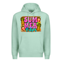Seafoam summer vibes leopard background Premium Hoodie - Jasminsmagicworld
