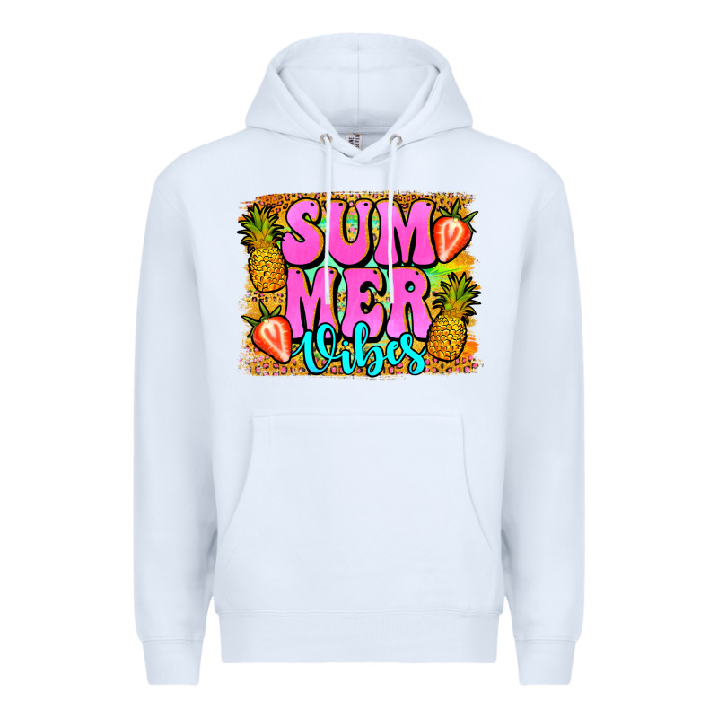 Summer Vibes Leopard Background Premium Hoodie by Jasminsmagicworld | Teevron