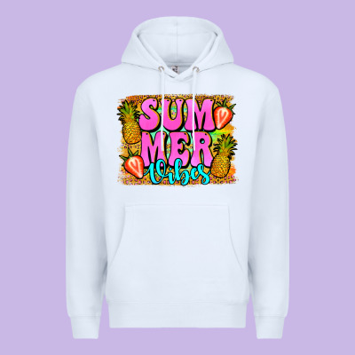 Summer Vibes Leopard Background Premium Hoodie Designed By Jasminsmagicworld