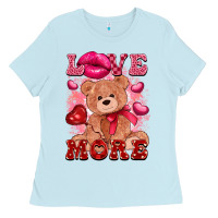Baby Blue love more with toy bear Ladies Tee - FaDigitalArtStudio