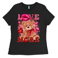 Black love more with toy bear Ladies Tee - FaDigitalArtStudio