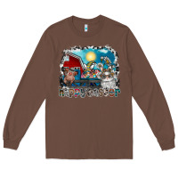 Chestnut Happy Easter Long Sleeve Tee - CowhideDigitalArt