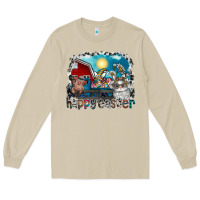 Mushroom Happy Easter Long Sleeve Tee - CowhideDigitalArt