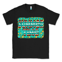 Black summer time glitter pineable Classic Tee - CowCowDesign