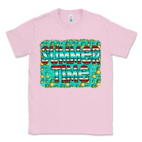 Bubblegum Pink summer time glitter pineable Classic Tee - CowCowDesign